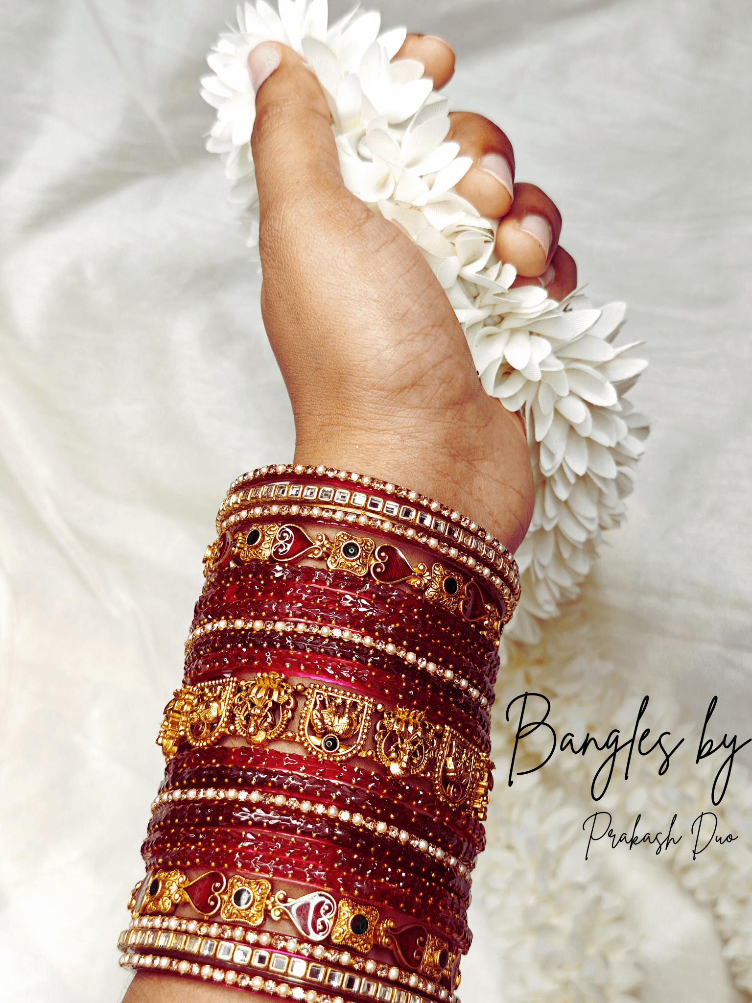 Handcrafted bangles with flowers